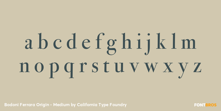 Bodoni Ferrara Origin - Medium Font Poster #1