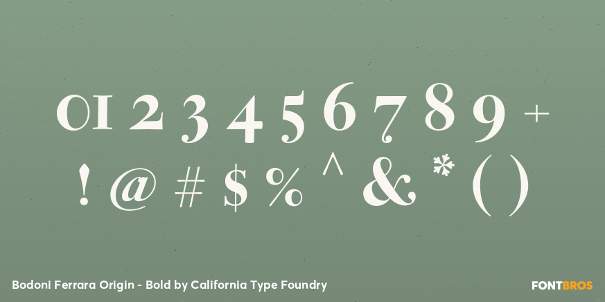 Bodoni Ferrara Origin - Bold Font Poster #1