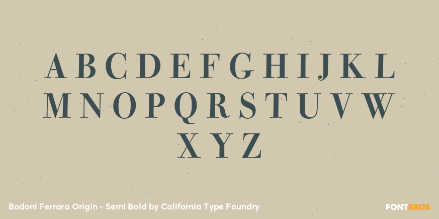Bodoni Ferrara Origin - Semi Bold Font Poster #2