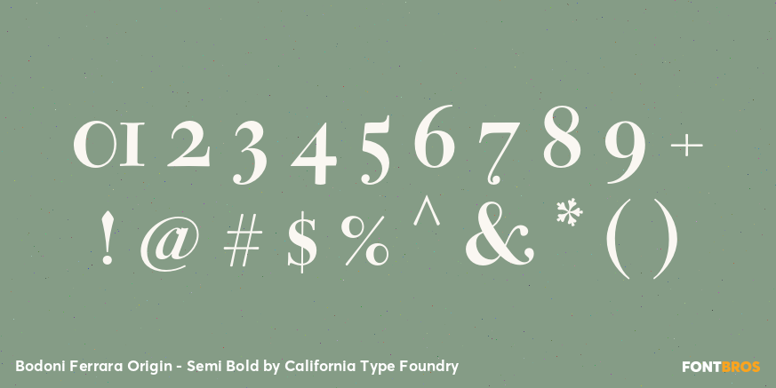 Bodoni Ferrara Origin - Semi Bold Font Poster #4