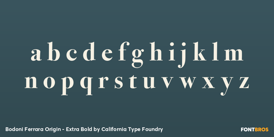 Bodoni Ferrara Origin - Extra Bold Font Poster #3