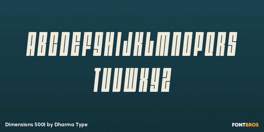 Dimensions 500I Font Poster #2