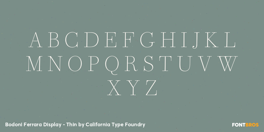 Bodoni Ferrara Display - Thin Font Poster #2