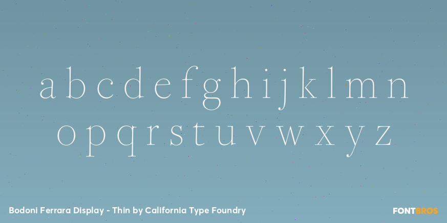 Bodoni Ferrara Display - Thin Font Poster #3