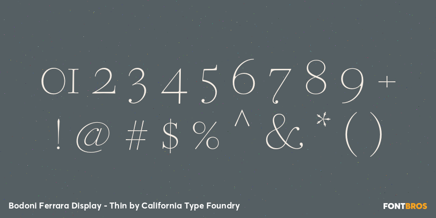 Bodoni Ferrara Display - Thin Font Poster #4