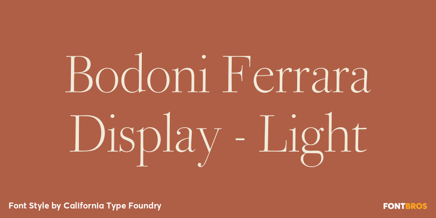 Bodoni Ferrara Display - Light Font Poster #1