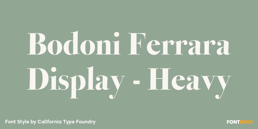 Bodoni Ferrara Display - Heavy Font Poster #1