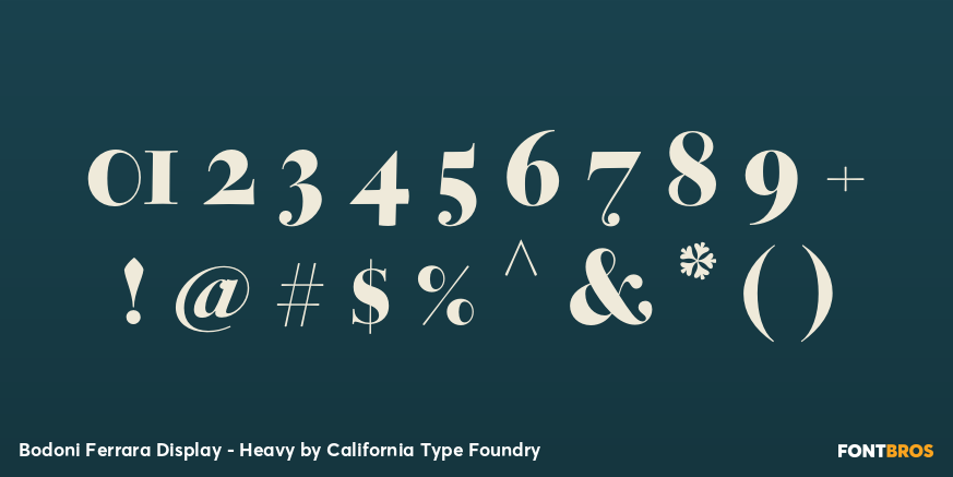 Bodoni Ferrara Display - Heavy Font Poster #1