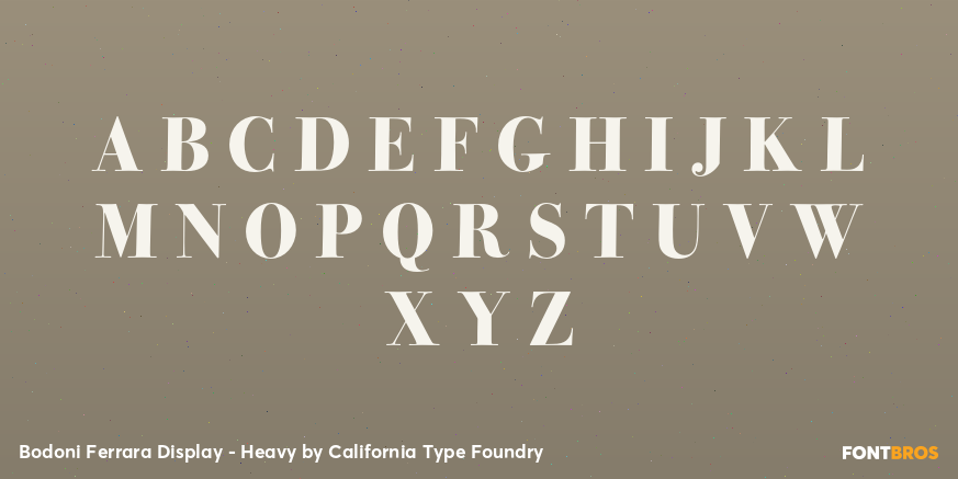 Bodoni Ferrara Display - Heavy Font Poster #2
