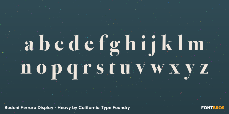 Bodoni Ferrara Display - Heavy Font Poster #3
