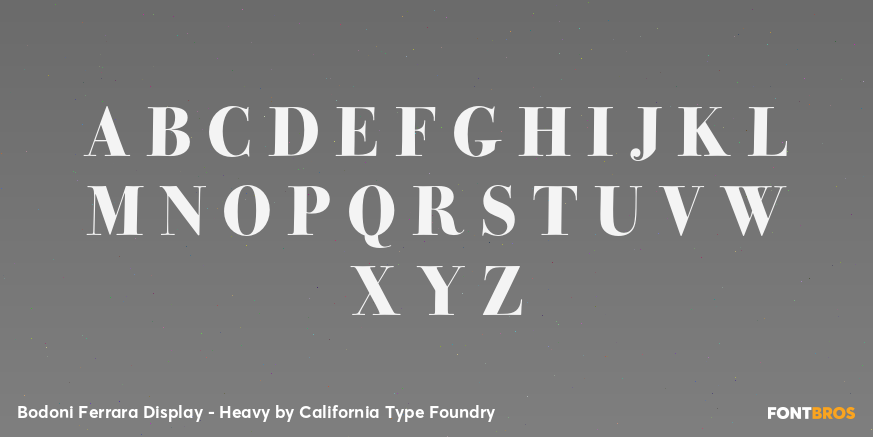 Bodoni Ferrara Display - Heavy Font Poster #1