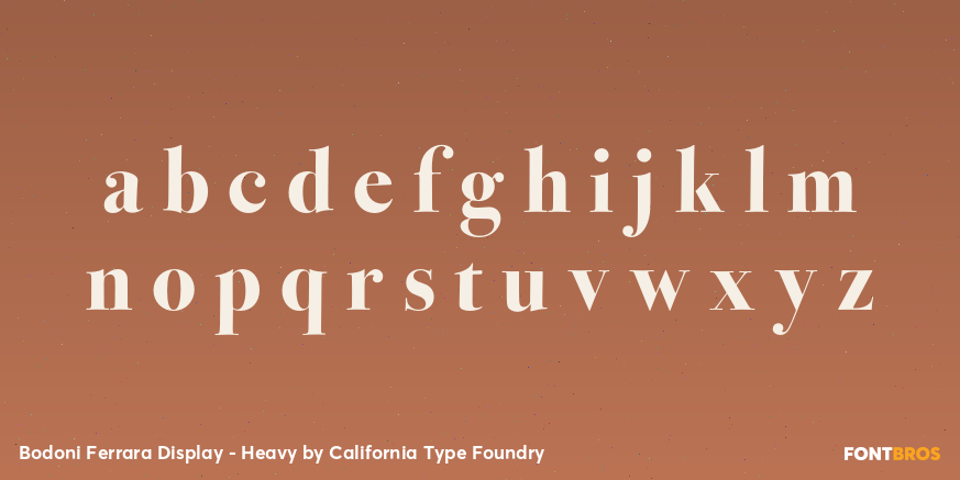 Bodoni Ferrara Display - Heavy Font Poster #1