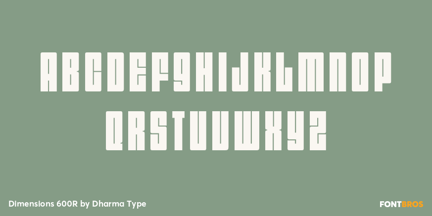 Dimensions 600R Font Poster #2