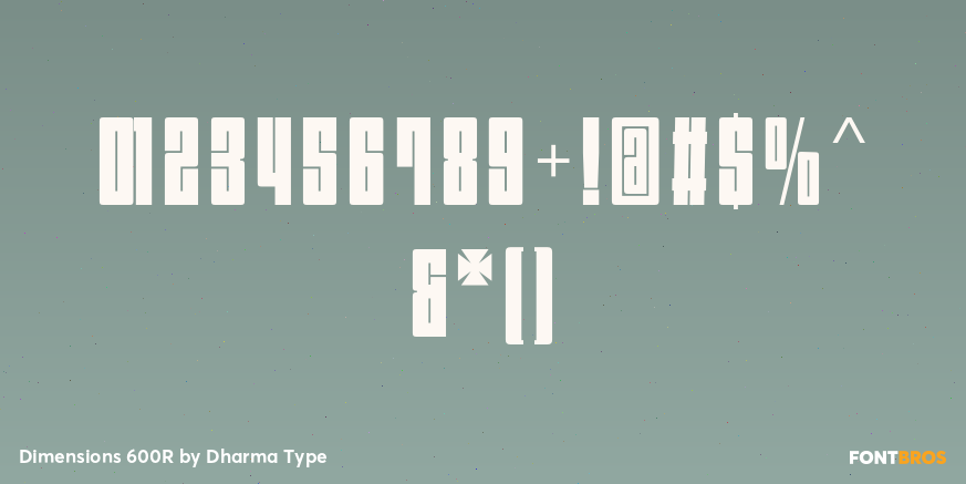 Dimensions 600R Font Poster #4