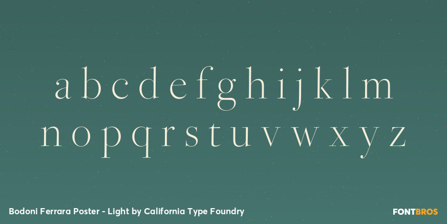 Bodoni Ferrara Poster - Light Font Poster #3