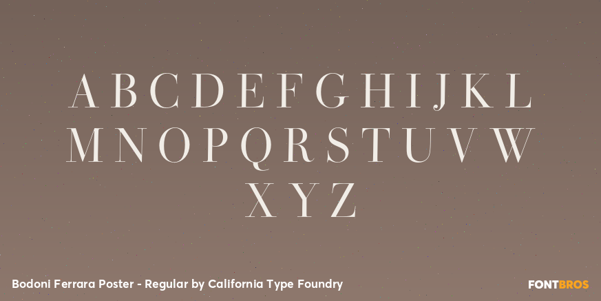 Bodoni Ferrara Poster - Regular Font Poster #2