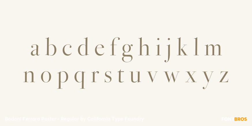 Bodoni Ferrara Poster - Regular Font Poster #3
