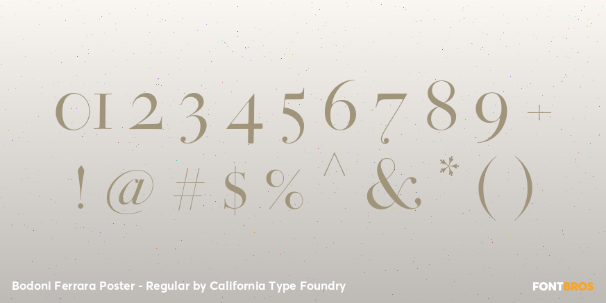 Bodoni Ferrara Poster - Regular Font Poster #4