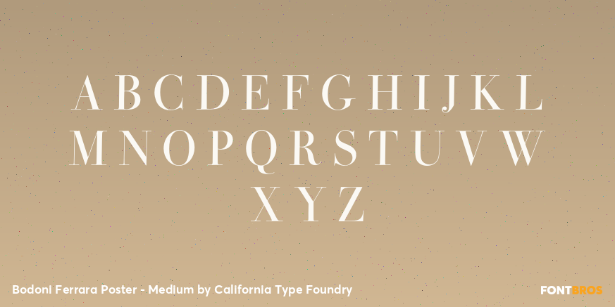 Bodoni Ferrara Poster - Medium Font Poster #1