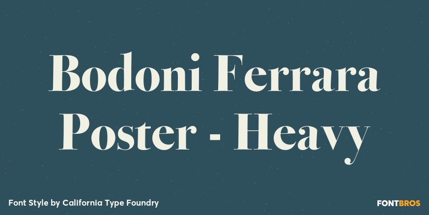 Bodoni Ferrara Poster - Heavy Font Poster #1