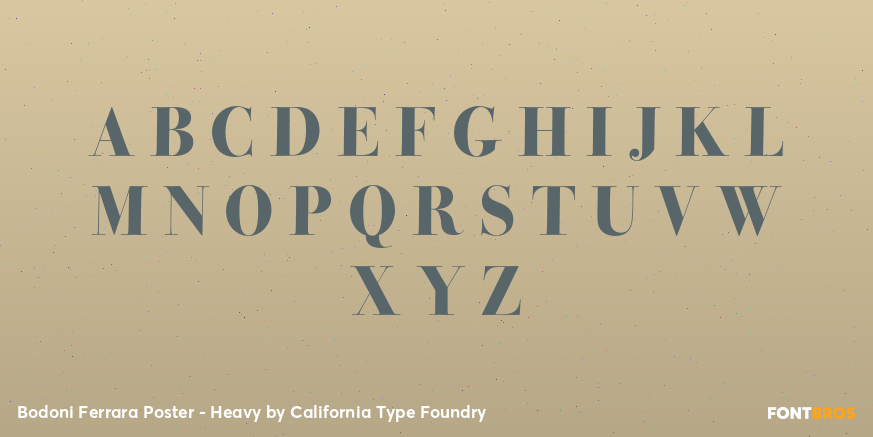 Bodoni Ferrara Poster - Heavy Font Poster #1