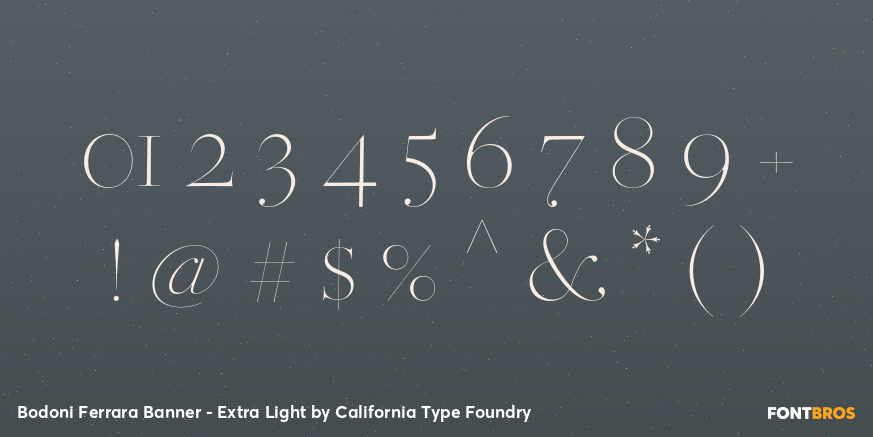 Bodoni Ferrara Banner - Extra Light Font Poster #1