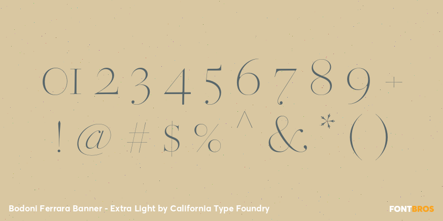 Bodoni Ferrara Banner - Extra Light Font Poster #4