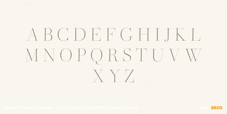 Bodoni Ferrara Banner - Extra Light Font Poster #1