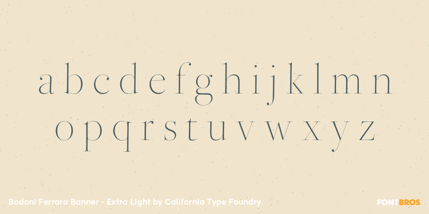 Bodoni Ferrara Banner - Extra Light Font Poster #1