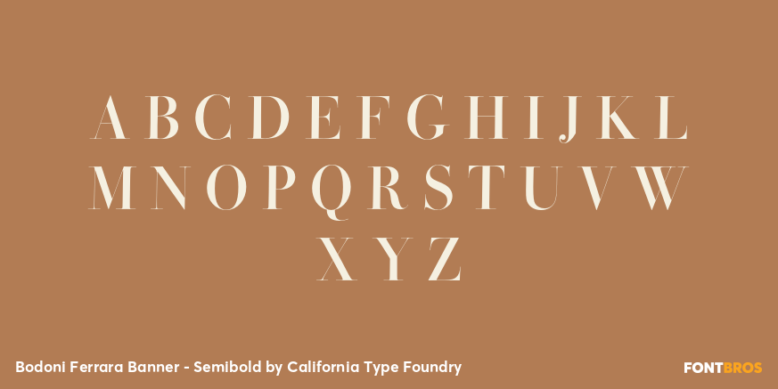 Bodoni Ferrara Banner - Semibold Font Poster #2