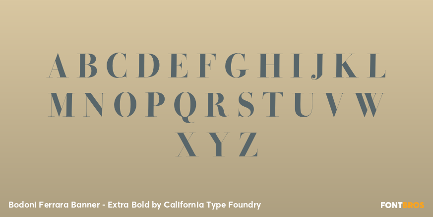 Bodoni Ferrara Banner - Extra Bold Font Poster #2
