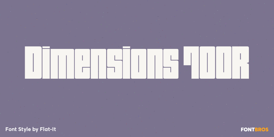 Dimensions 700R Font Poster #1
