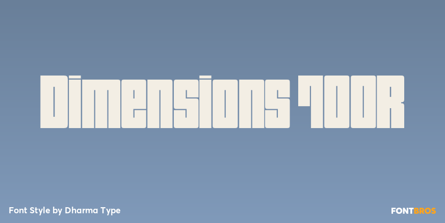 Dimensions 700R Font Poster #1