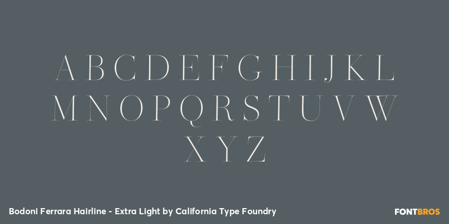 Bodoni Ferrara Hairline - Extra Light Font Poster #2