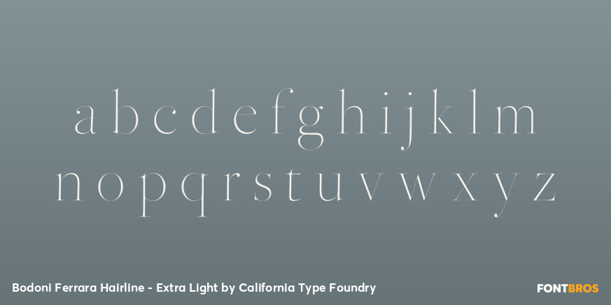 Bodoni Ferrara Hairline - Extra Light Font Poster #3