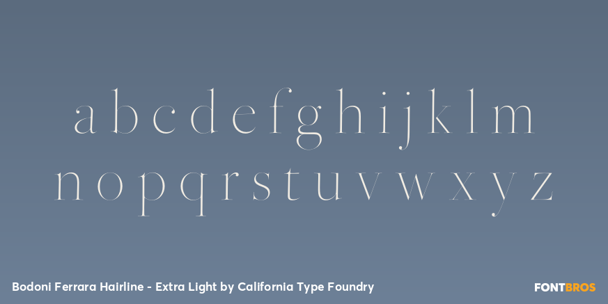 Bodoni Ferrara Hairline - Extra Light Font Poster #1