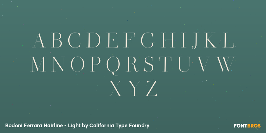 Bodoni Ferrara Hairline - Light Font Poster #2