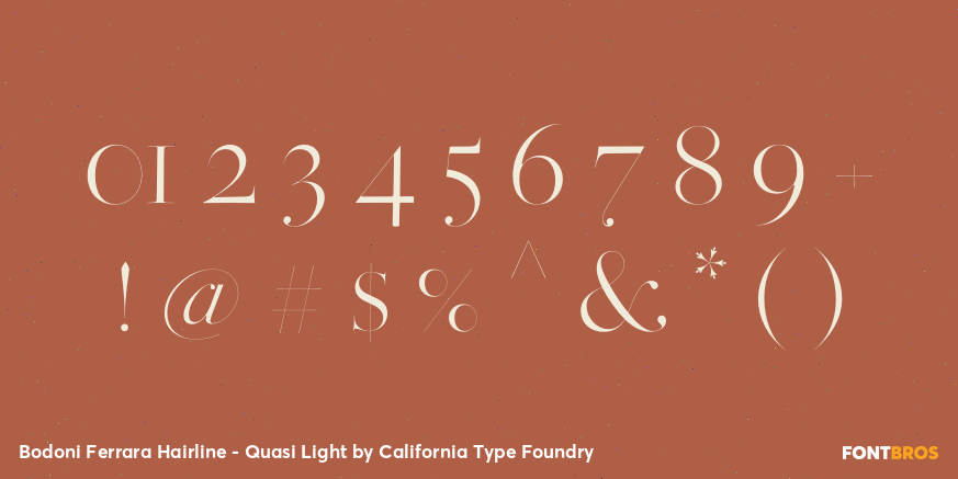 Bodoni Ferrara Hairline - Quasi Light Font Poster #1