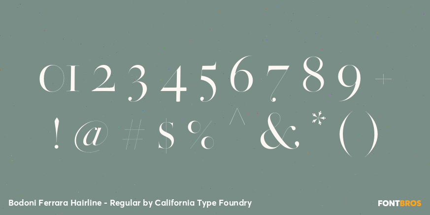 Bodoni Ferrara Hairline - Regular Font Poster #1