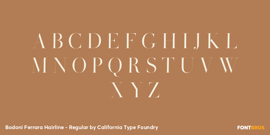 Bodoni Ferrara Hairline - Regular Font Poster #1