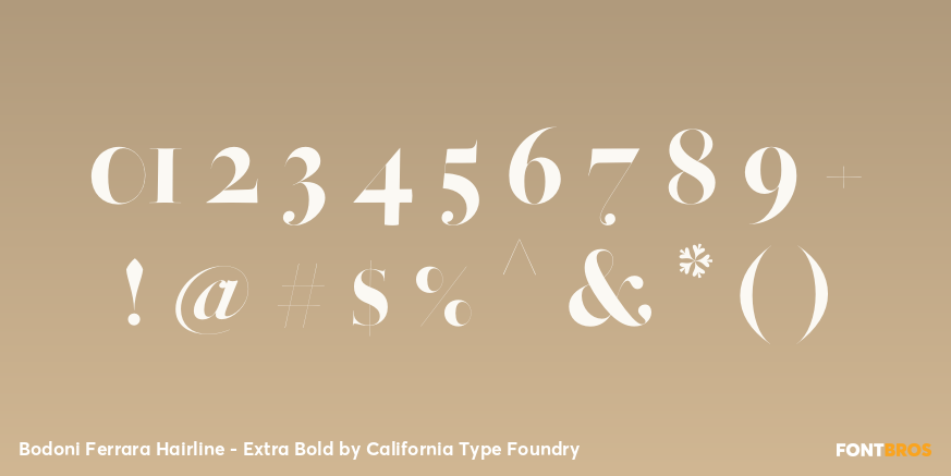 Bodoni Ferrara Hairline - Extra Bold Font Poster #4