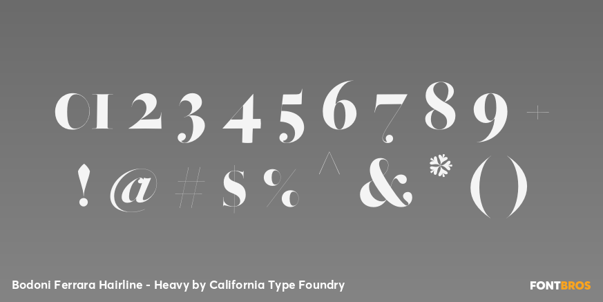 Bodoni Ferrara Hairline - Heavy Font Poster #4
