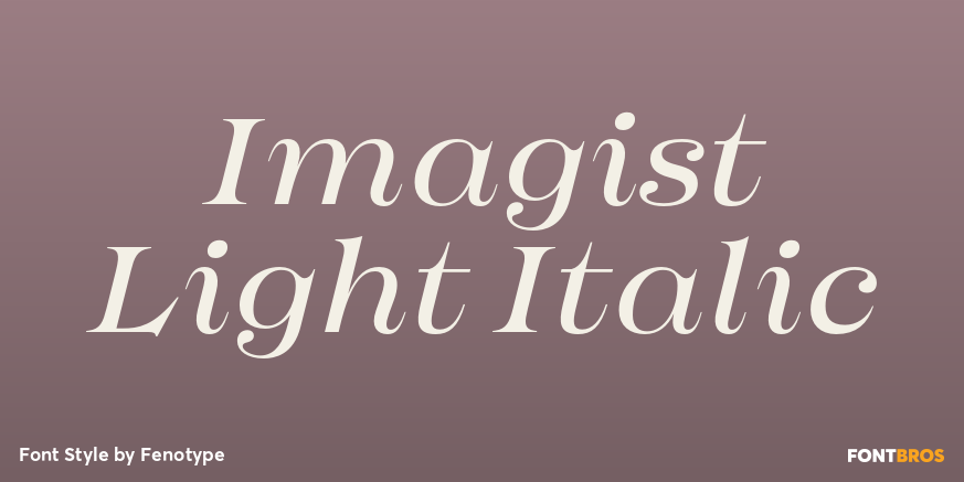 Imagist Light Italic Poster