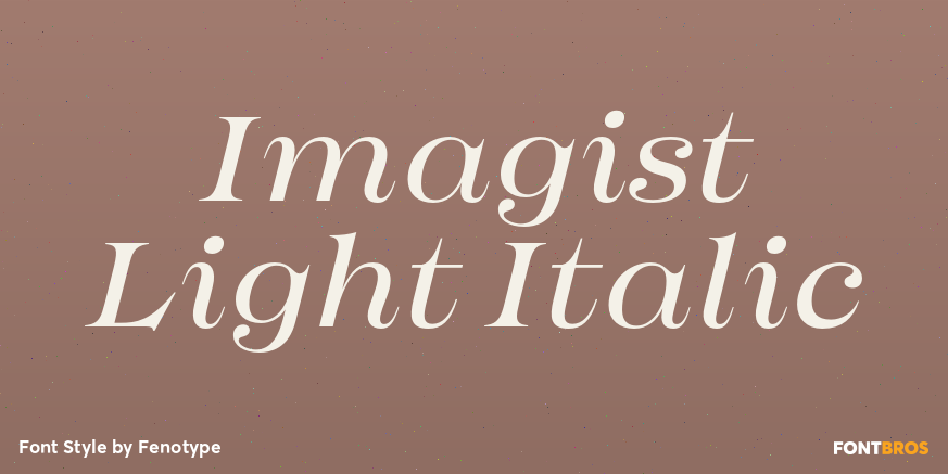 Imagist Light Italic Poster