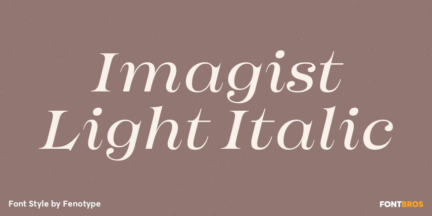 Imagist Light Italic Poster