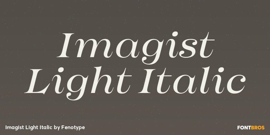 Imagist Light Italic Poster