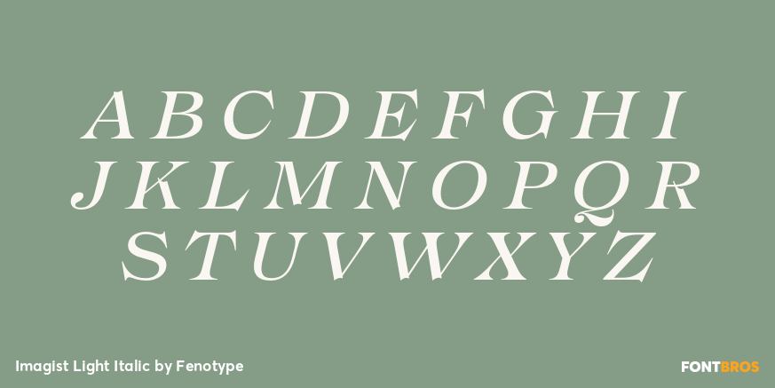 Imagist Light Italic Font Poster #2