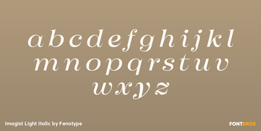 Imagist Light Italic Font Poster #3