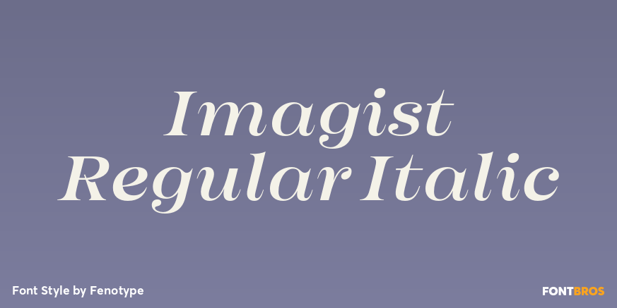 Imagist Regular Italic Poster