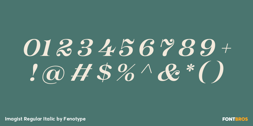 Imagist Regular Italic Font Poster #1